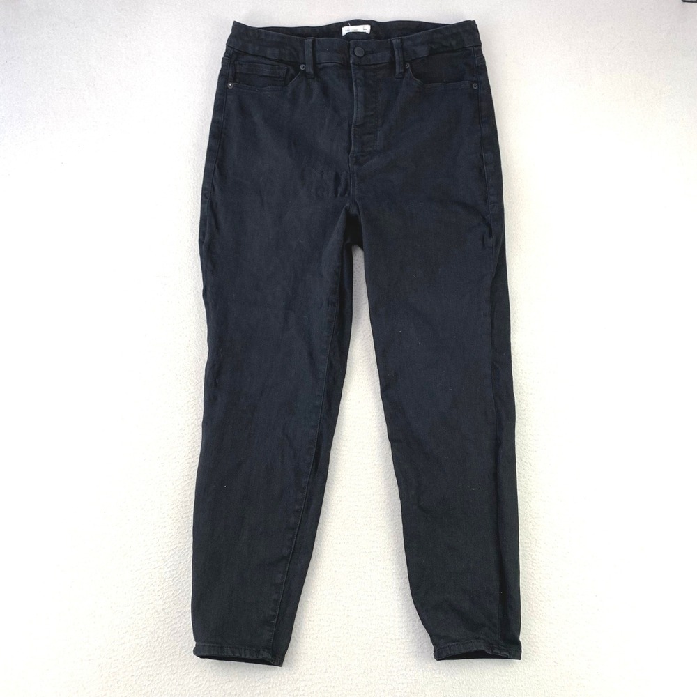 Good American Good Legs Jeans Womens 15 Black High Rise‎ Skinny Stretch Denim